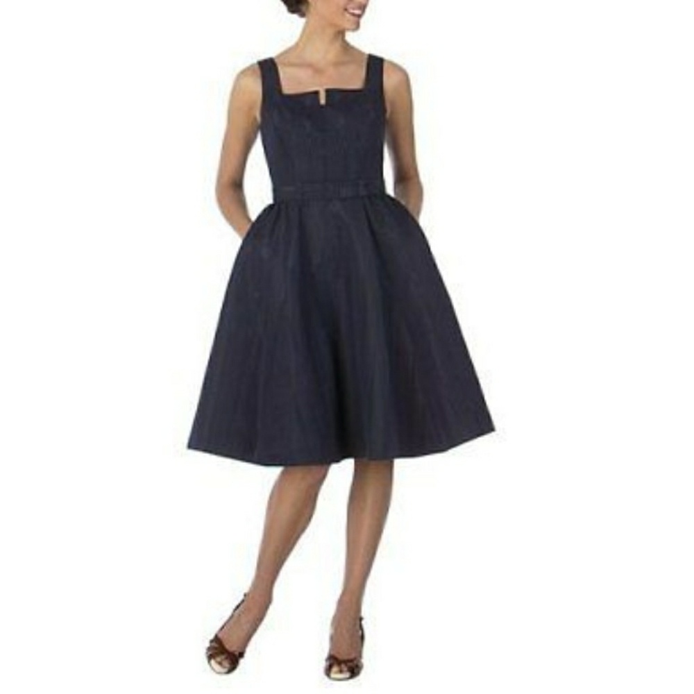 Isaac Mizrahi Woodgrain Taffeta 50's Party Dress